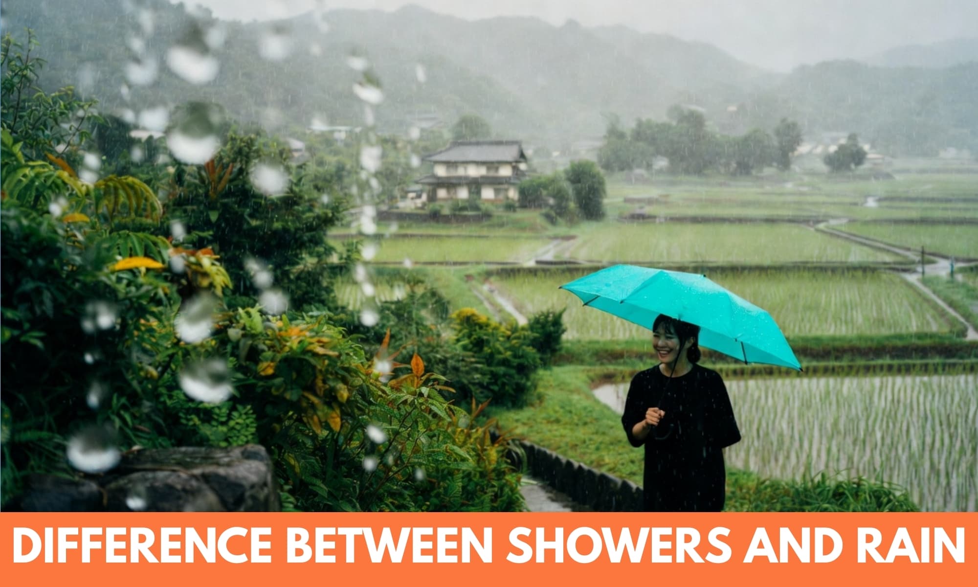 difference between showers and rain