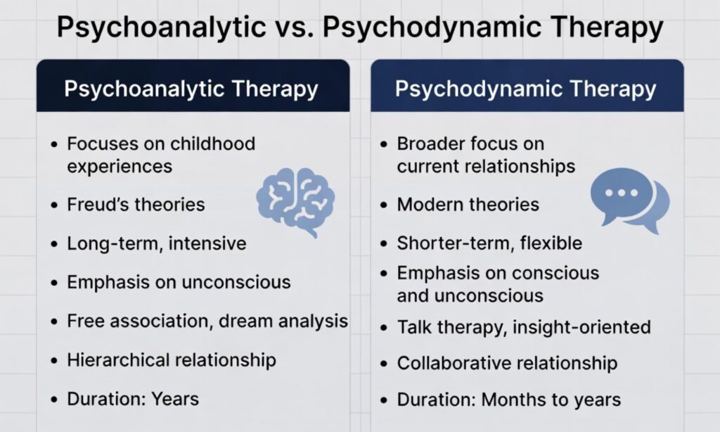 The Core Differences Between Psychoanalytic and Psychodynamic