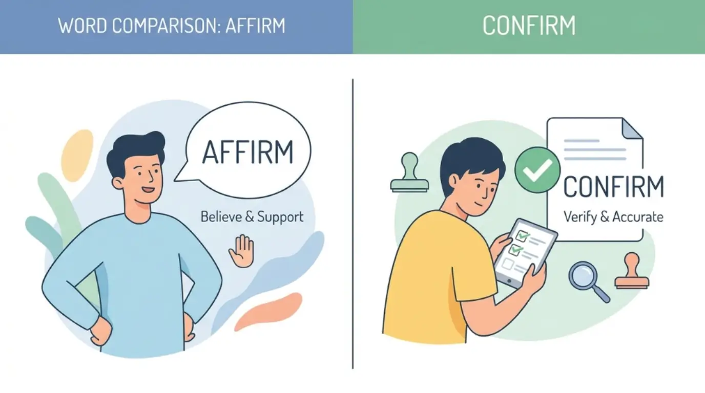 difference between affirm and confirm