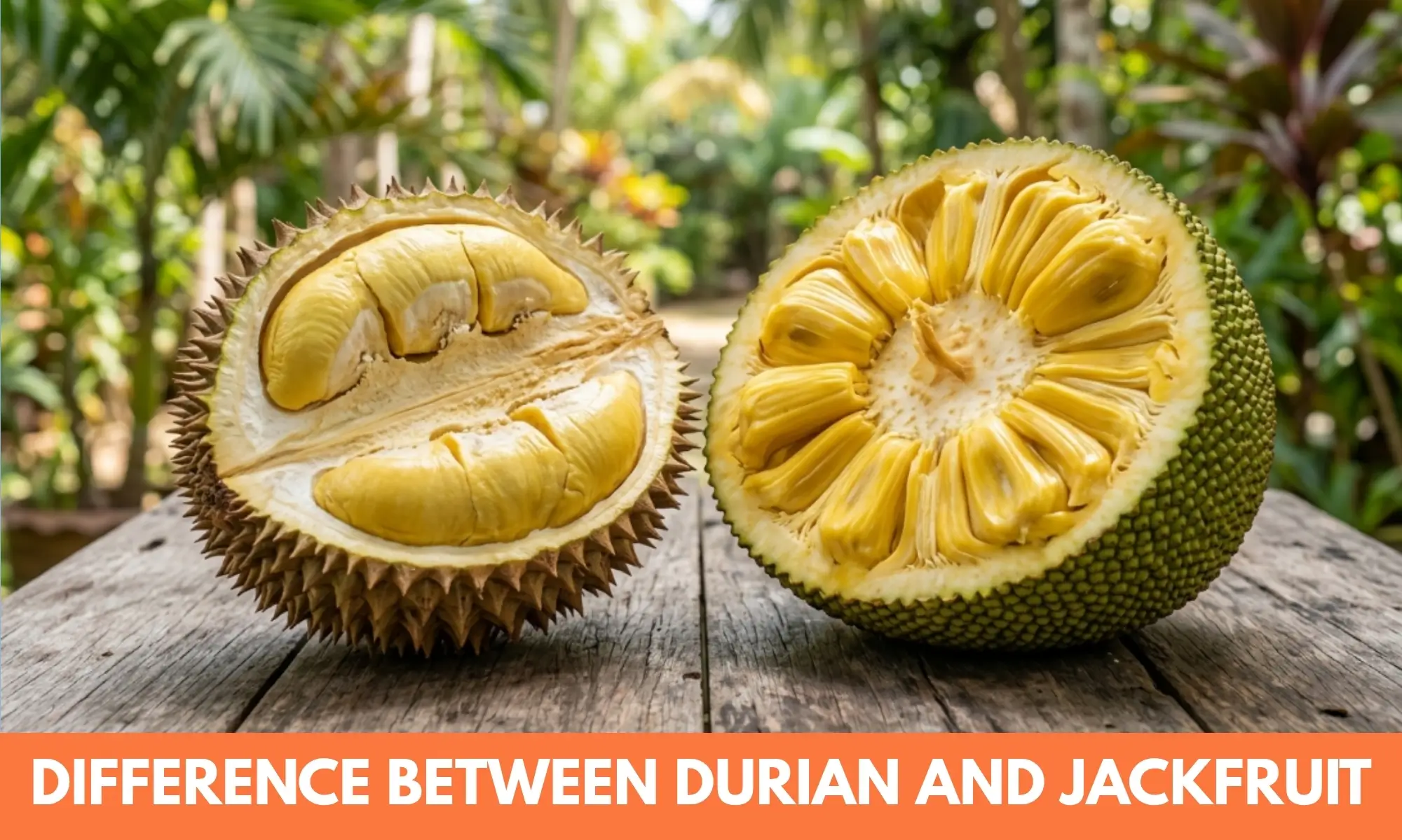 difference between durian and jackfruit