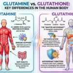 difference between glutamine and glutathione