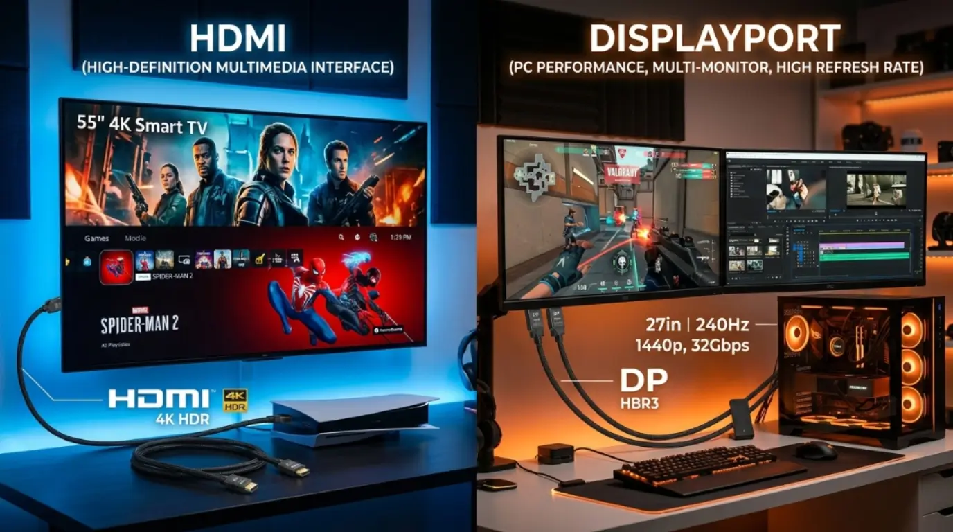 difference between hdmi and dp