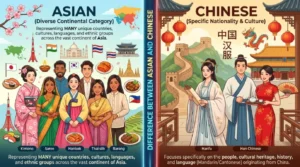 difference between asian and chinese