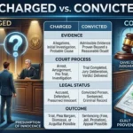 difference between charged and convicted