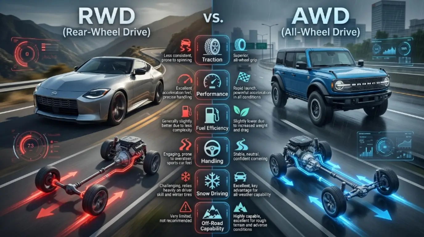 difference between rwd and awd